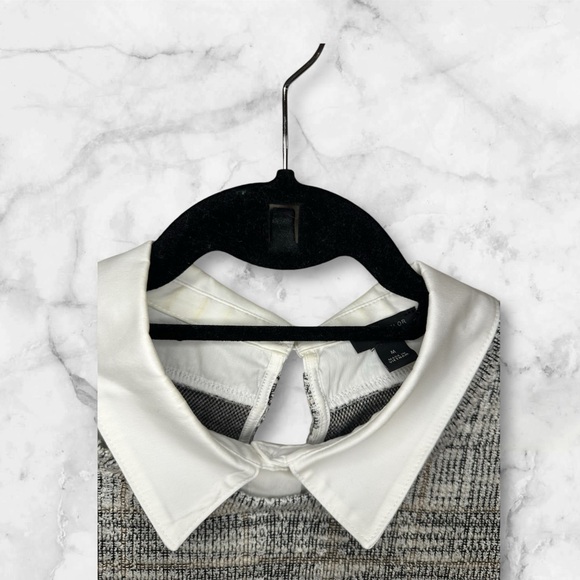 Ann Taylor Contrasting Sweater With Collar - Picture 2 of 7